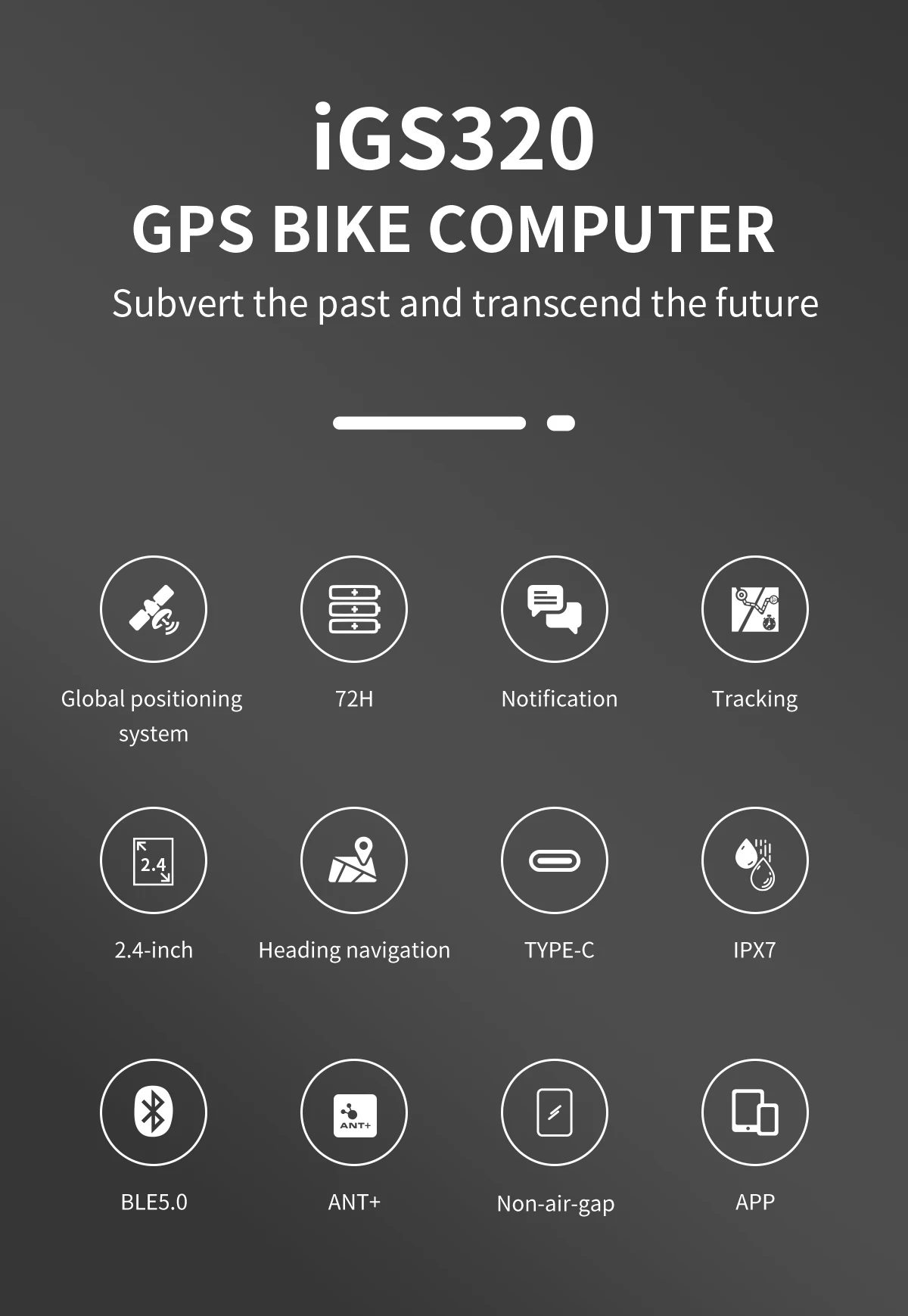 Продажа I GPS-порт IGS320 велосипедный компьютер IPX7 Bluetooth 5,0 ANT + GPS 72H Срок службы батареи беспроводной Спидометр велосипедный секундомер Type-C