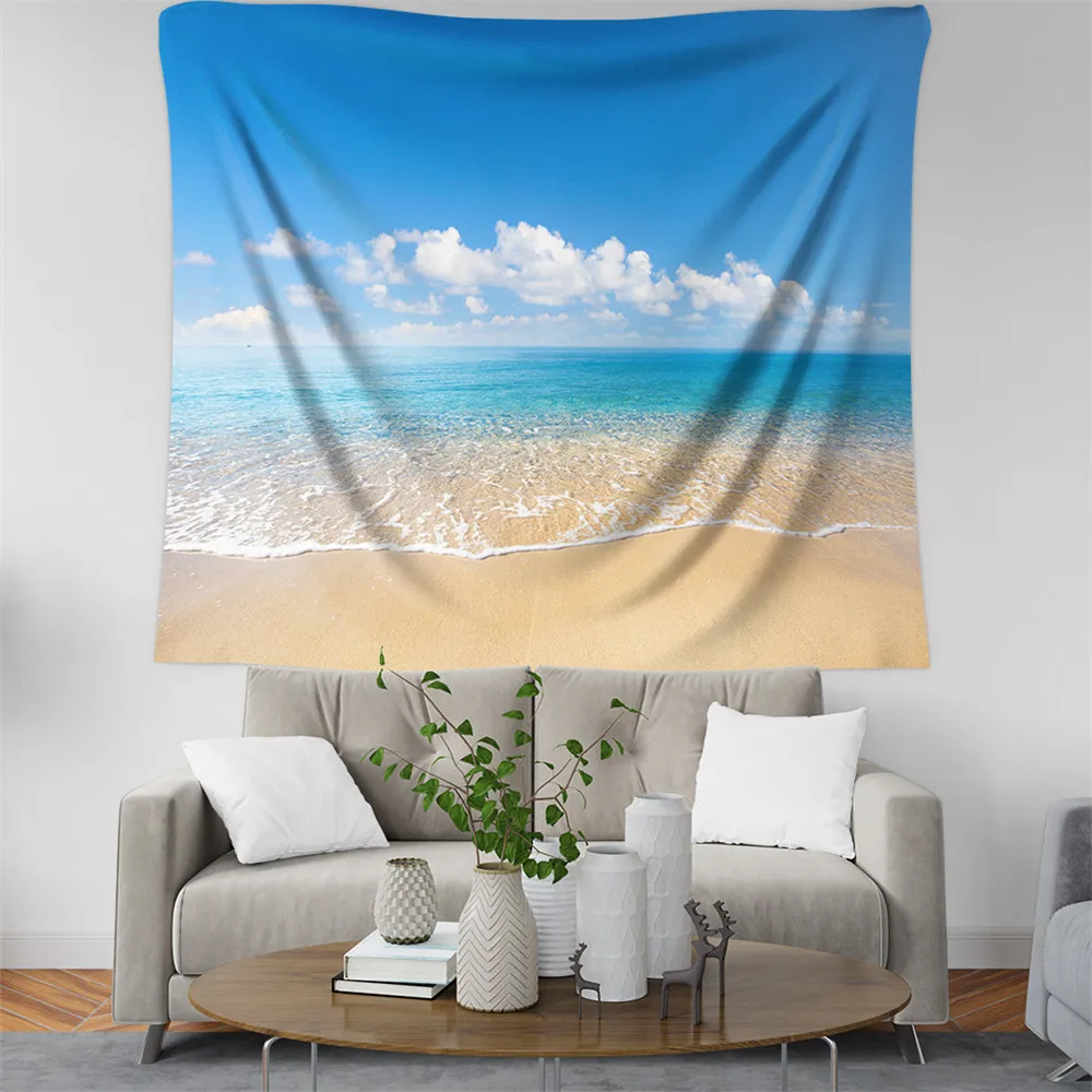 Гобелен для пляжа голубое море вода небо пляж домашний декор гобелен одеяло