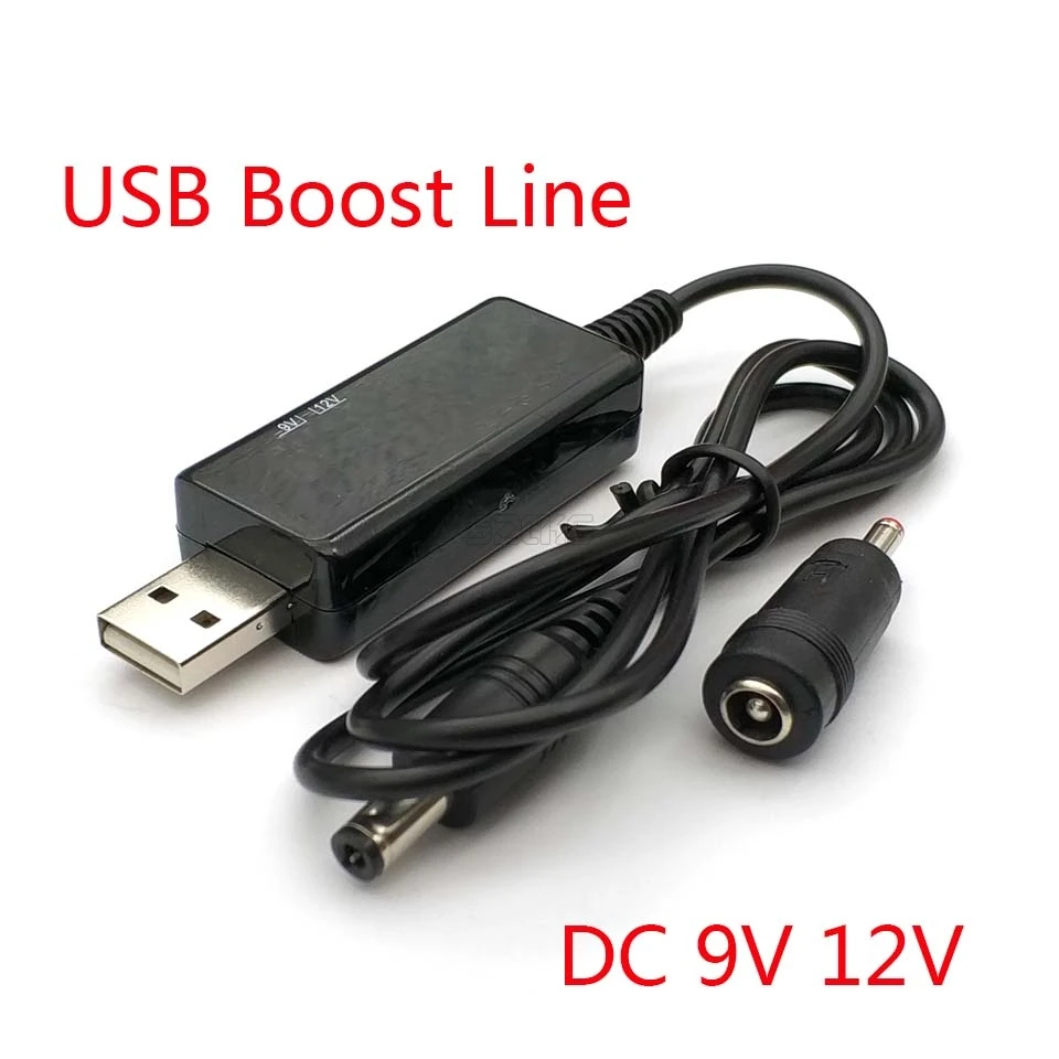 USB Boost Converter DC 5V To 9V 12V USB Step-up Converter Cable+ 3.5x1.35mm Connecter For Power Supply/Charger/Power Converter