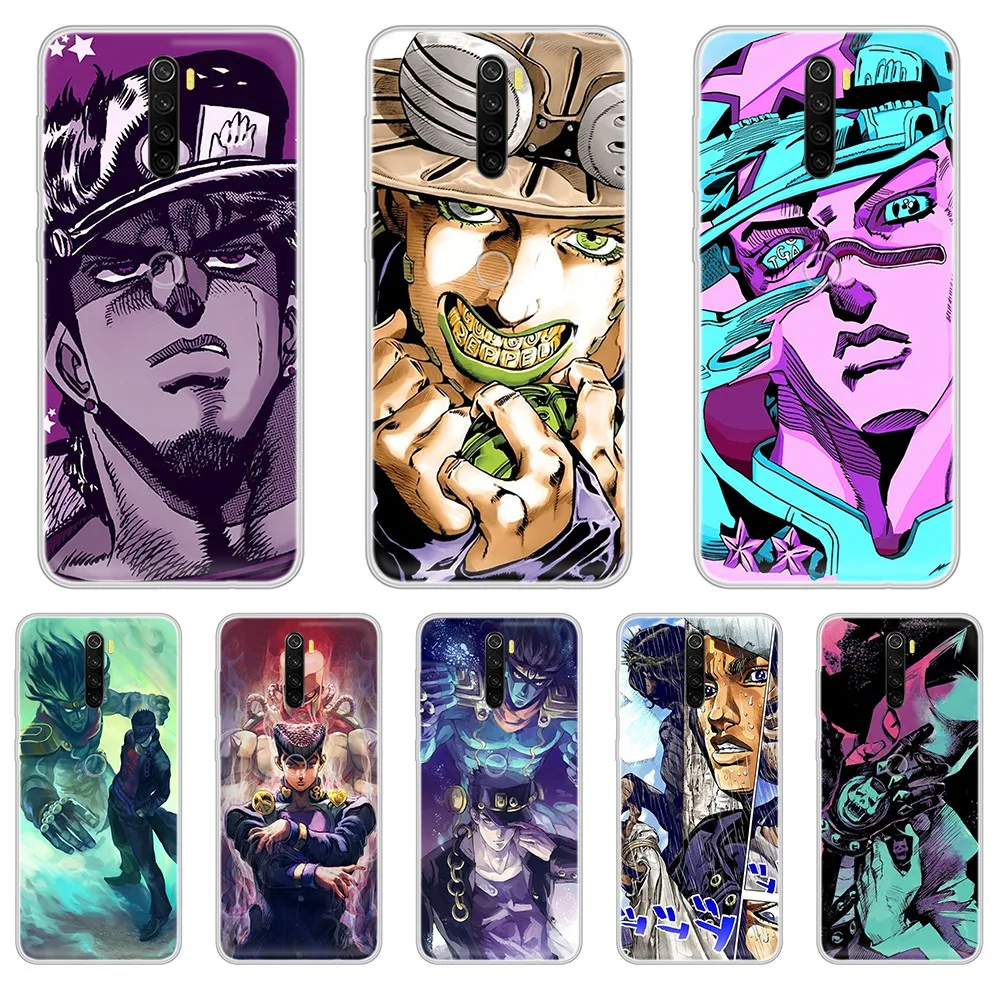 Роскошный чехол JoJo's Bizarre Adventure JOJO прозрачный для телефона XIAOMI Redmi Note 3 4 5 6 7 8 9 9s Pro