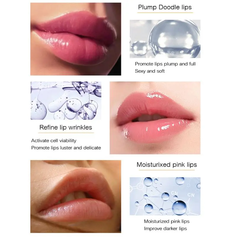 

17ml Instant Volumising Lip Plumper Serum Moisturizing Collagen Repair Reduce Fine Lines Argan Oil Lighten Lip Balm Essence
