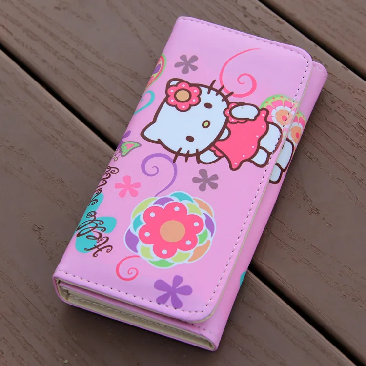 Милый кошелек hello kitty из искусственной кожи для девочек карман на молнии двойные