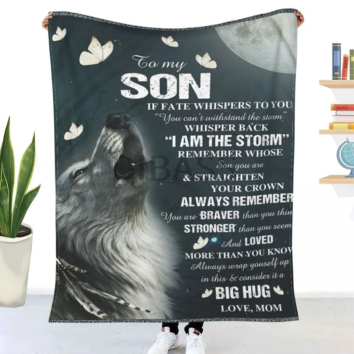 

I AM THE STORM ; AMAZING GIFT FOR SON Sherpa 3D Printed Flannel Throw Blanket for Super Soft Blankets, Bedroom Sofa deco