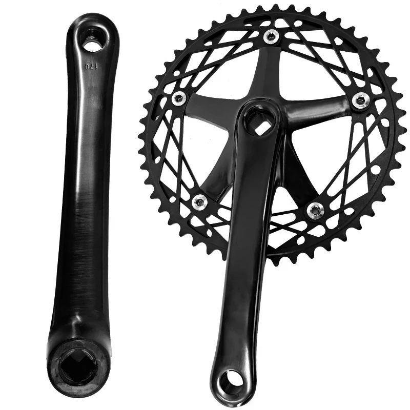 

Track Bike Crankset 49T BCD 144 Aluminum Single Speed Fixie Bicycle Road Bike Sprocket Fixed Gear Chainwheel 170mm Crank Disc