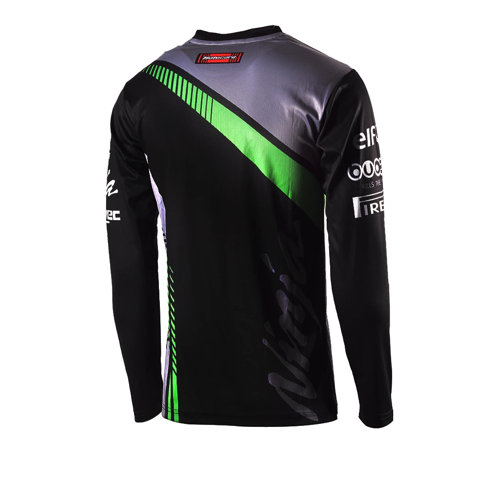 Уличная мотоциклетная футболка с длинными рукавами для Kawasaki Team спортивная