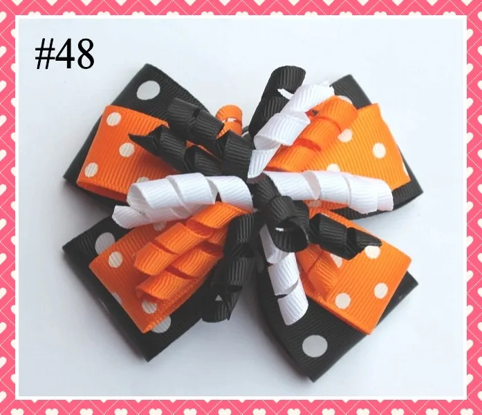 Бесплатная доставка 10 шт. эксклюзивные банты для волос на Хэллоуин День