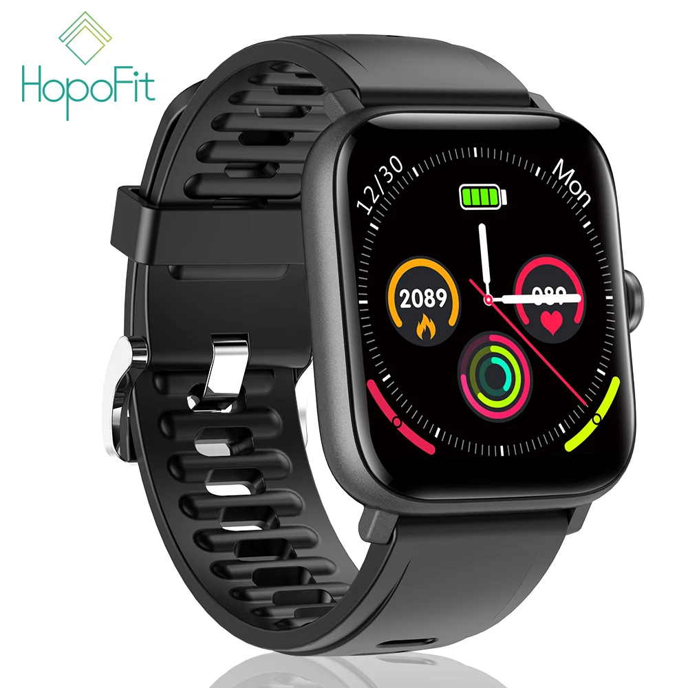 

HopoFit NY16 Smart Watch Men Women 1.54 Inch Full Touch Fitness Tracker Heart Rate Monitor Waterproof Sport Watches Android iOS