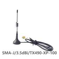 490mhz high quality sucker antenna 3 5dbi gain 50 ohm sma j interface impedance less than 1 5 swr tx490 xpl 100