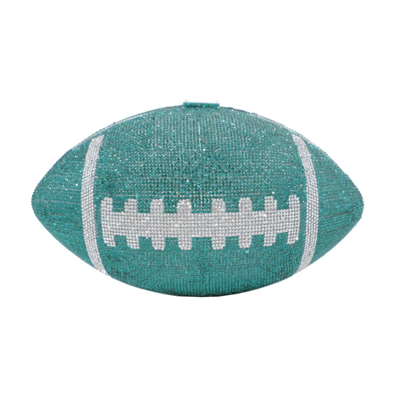 

Rugby Ellipse Ball Clutch Purses for Women Evening Rhinestone Handbags
