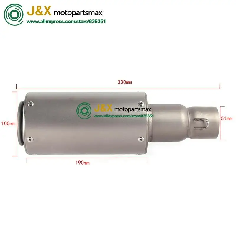Выхлопной глушитель R6 из нержавеющей стали для мотоцикла среднее звено