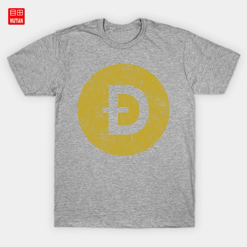 Винтажная Футболка Dogecoin Crypto с логотипом альтернативная наклейка для монет