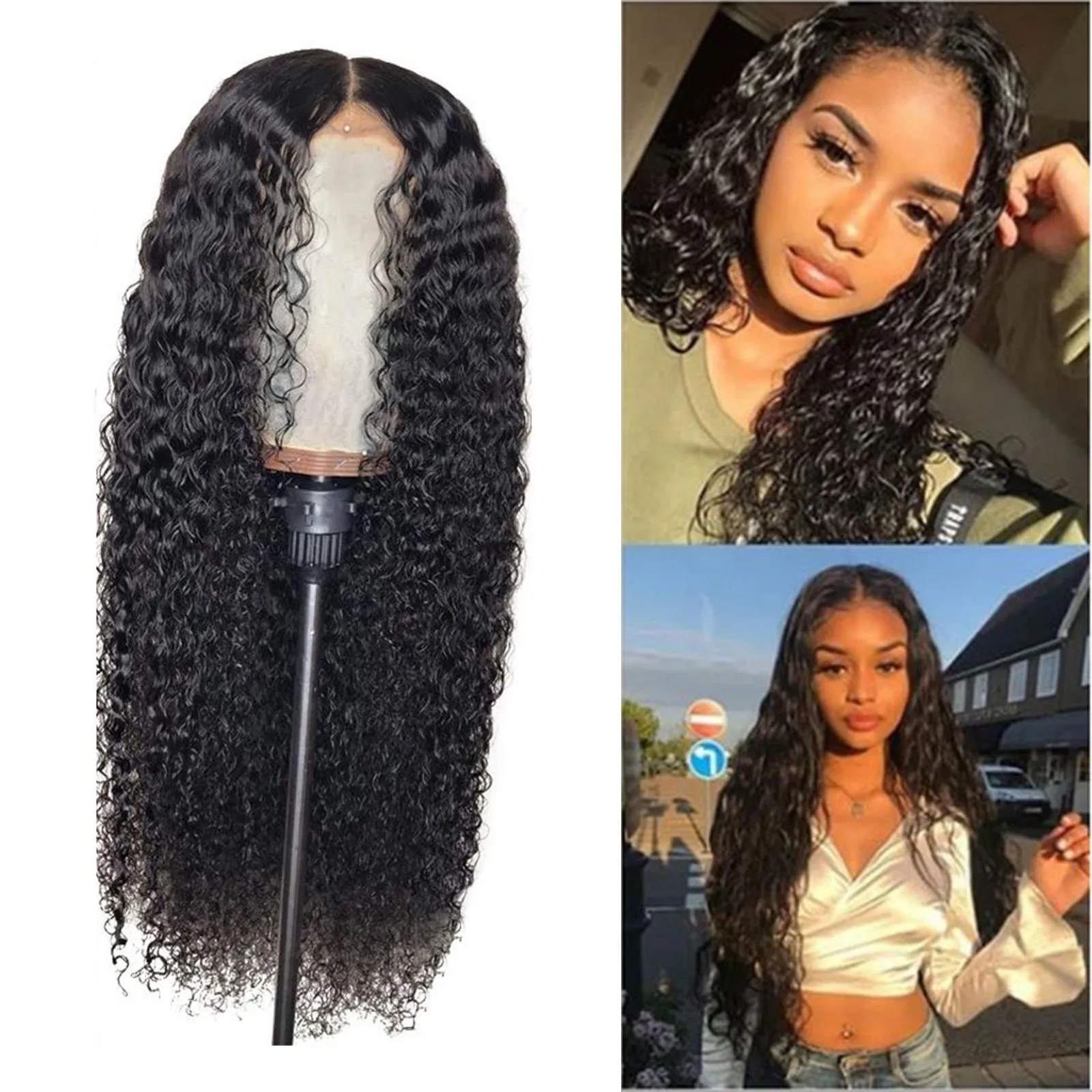 

Wig Curly Hair Peruvian Curly Human Hair Brazilian Body Wave Cosplay Blonde Ombre Glueless Front Wig Lace Front Human Hair