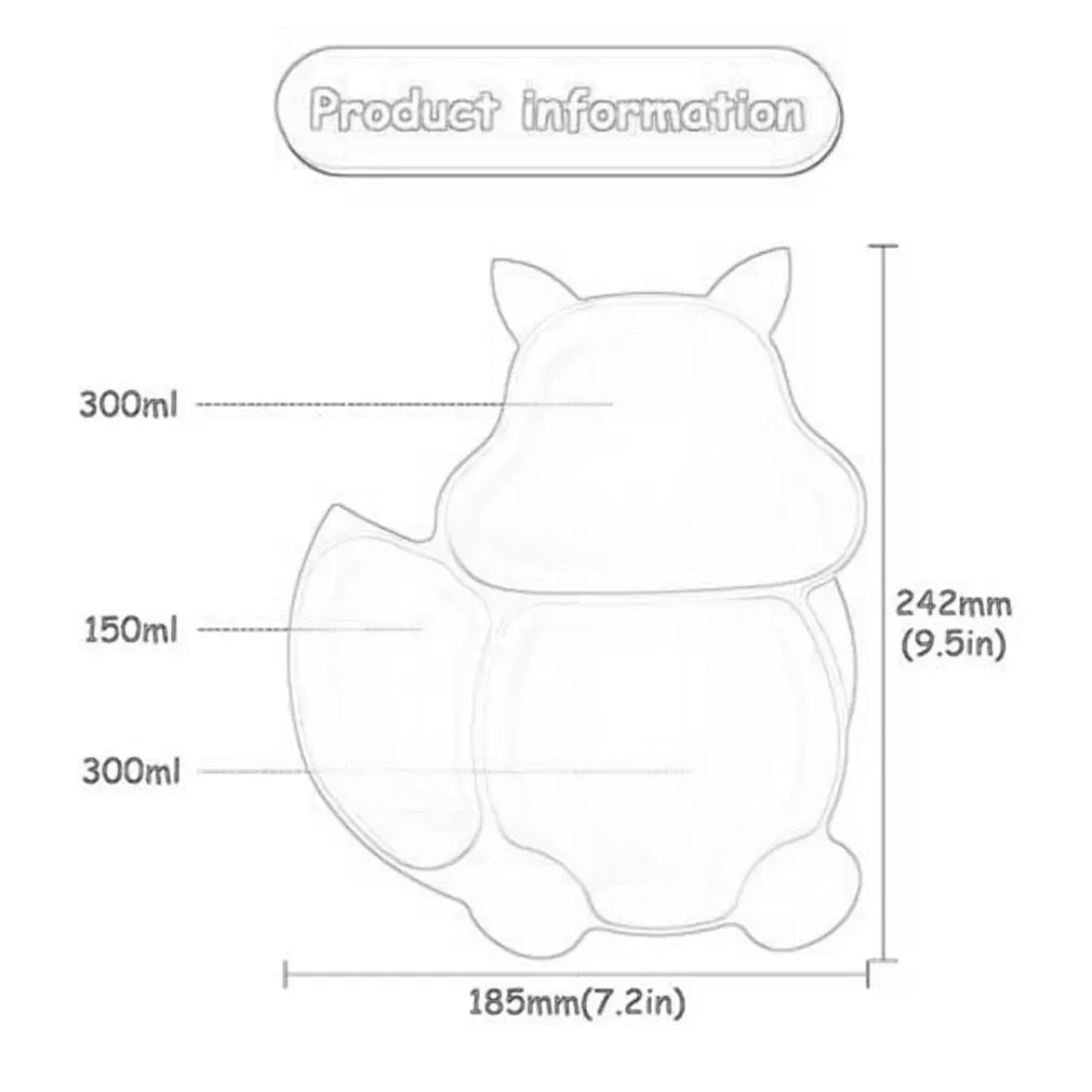 

7pcs/set Kids Plates Bowl Set Silicone Kitchenware Suction Children's Tableware Compartment Kids Dishes With Spoon And Fork