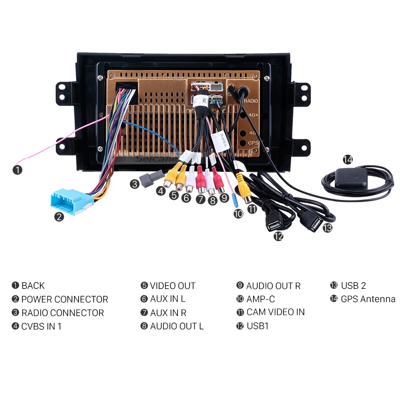Автомагнитола Seicane 2Din 9 дюймов Android 10 0 для Suzuki SX4 2006 2007 2008 2009 2010 2011 2012 GPS