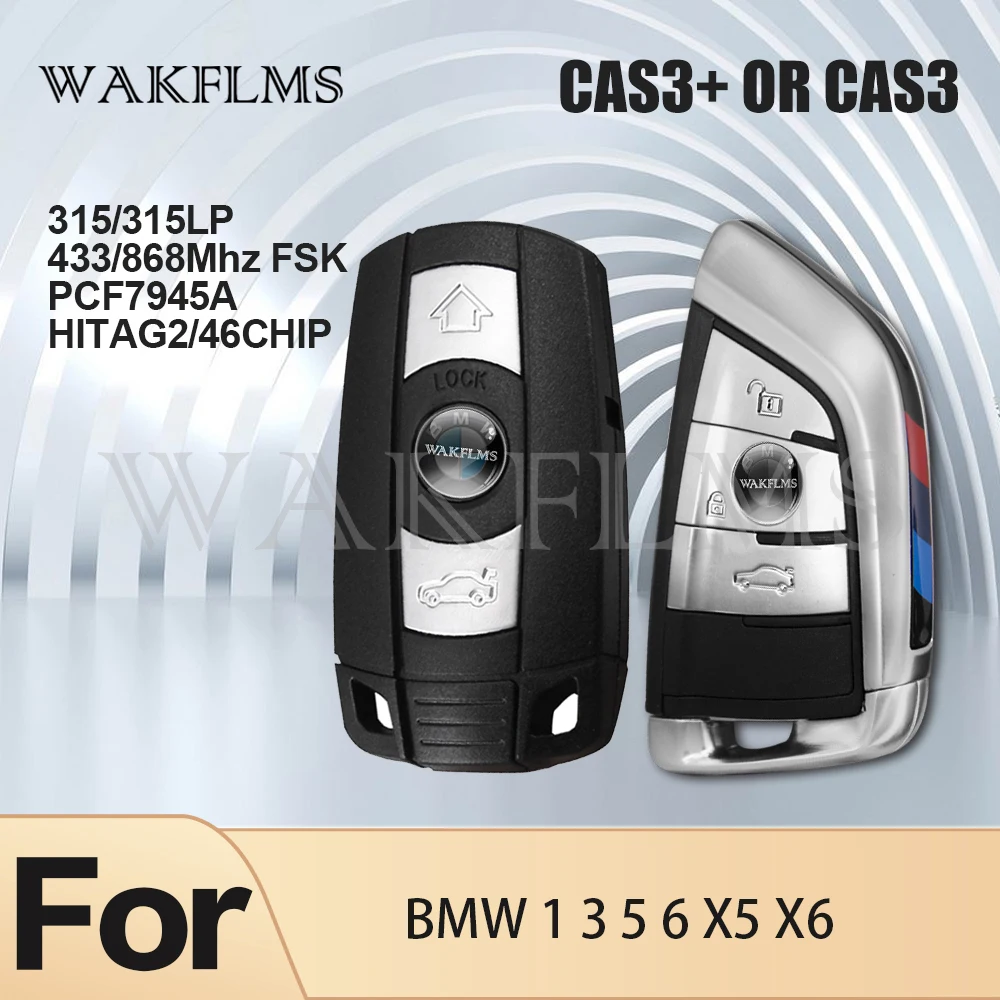 3 кнопки дистанционного ключа 433 МГц 315 315LP 868 для BMW 1 5 6 серии X1 X6 Z4 E60 E70 E71 E91 E92 2004 2015