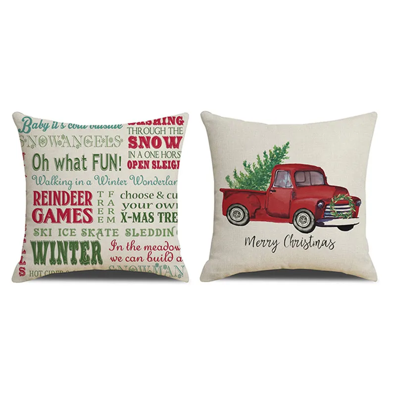 Рождественская наволочка для подушки прочный и удобный льняной чехол домашнего