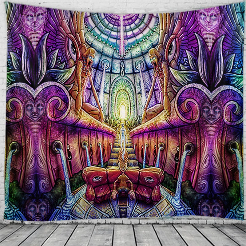 

Buddha statue Mandala Hippie Macrame Wall Hanging Boho Decor Witchcraft Tapestry