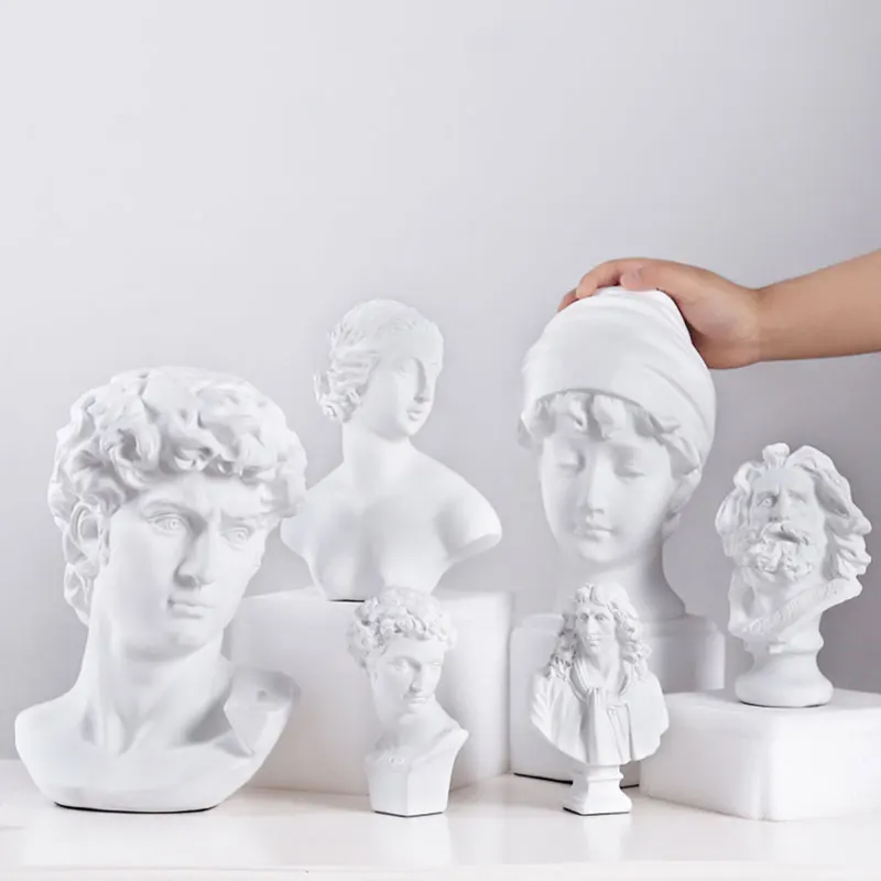 Всемирно известная статуя ретро искусство голова из смолы фотоэскиз модель Moliere