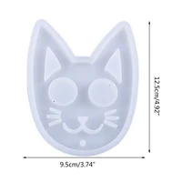 super glossy self defense cat keychain crystal epoxy resin mold silicone mould a0nf