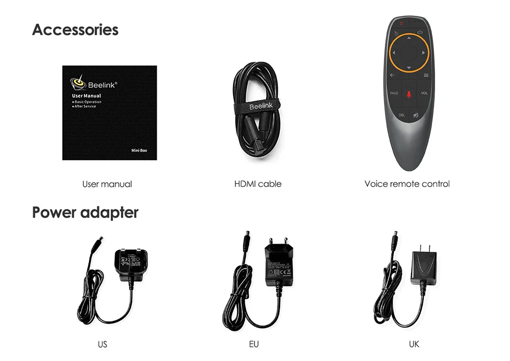 Beelink GT King Smart Android 9,0 ТВ-приставка Amlogic S922X 4 Гб 64 Гб 2,4G Голосовое управление 5,8G WiFi 1000 Мбит/с ТВ-приставка поддержка 4K