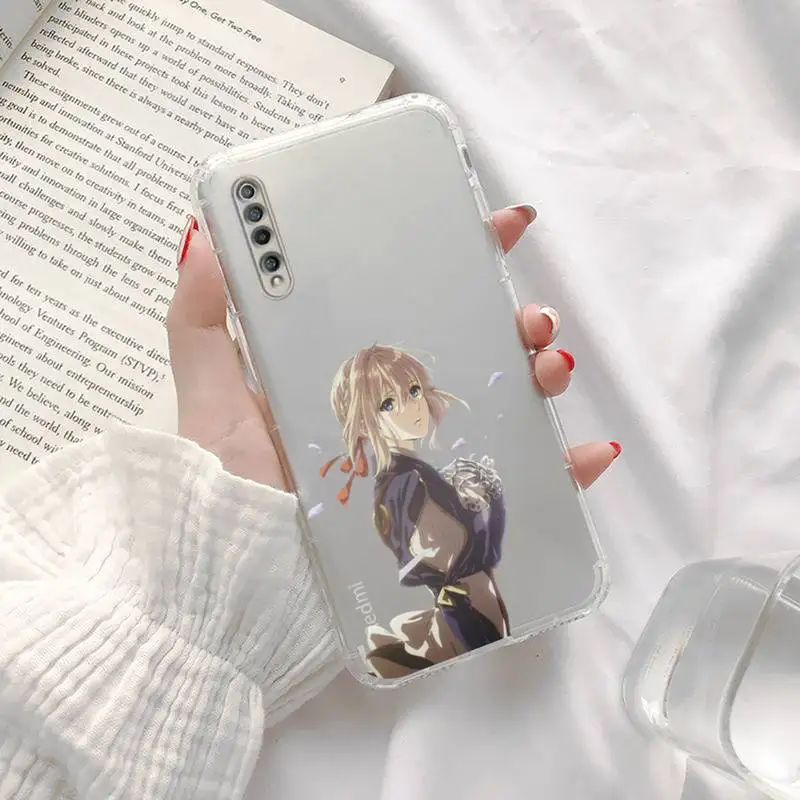 

Violet Evergarden Phone Case Transparent For Xiaomi Redmi K30 10T 10X 9 9A 8 8A K40 T S note 8 9 10 PRO 5G