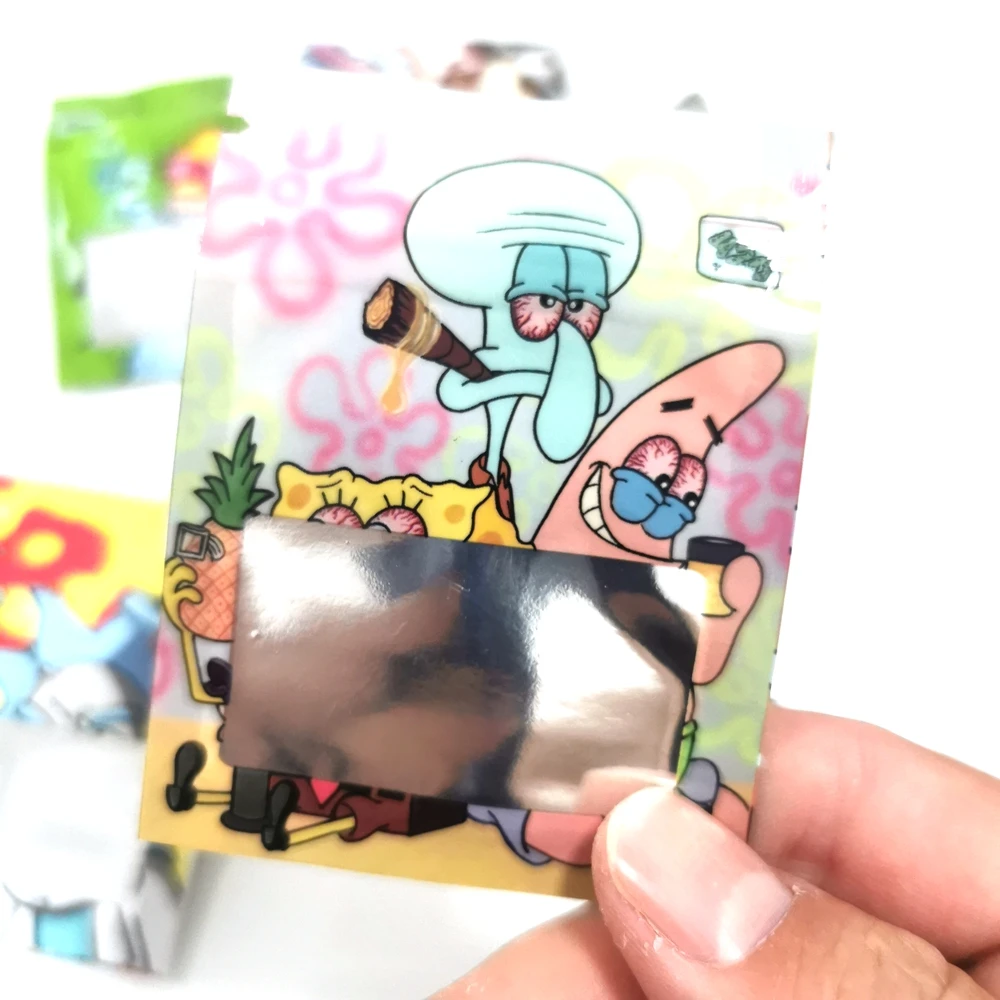 

10/20pcs Cartoon Tobacco Bags 6*8 CM Zip Lock Pouches Aluminum Mylar Foil Food Bags Weed Package Bag Candy Man Mylar Bags