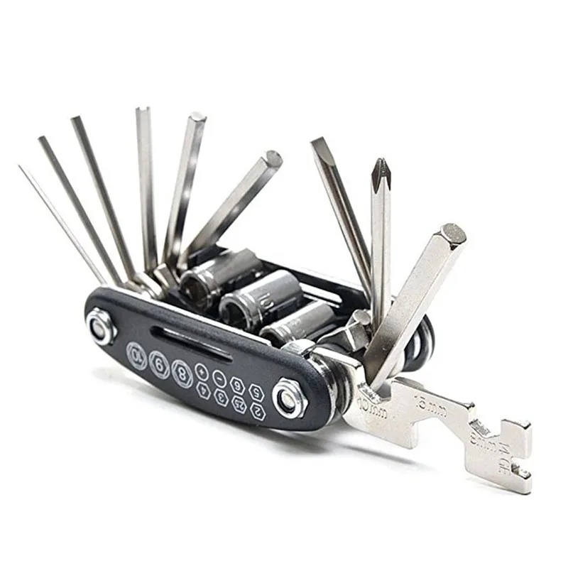 Practical Equipment Mountain Bike Multifunctional Repair Tool Inside and Outside Hexagon Screwdriver Wrench Combination | Спорт и
