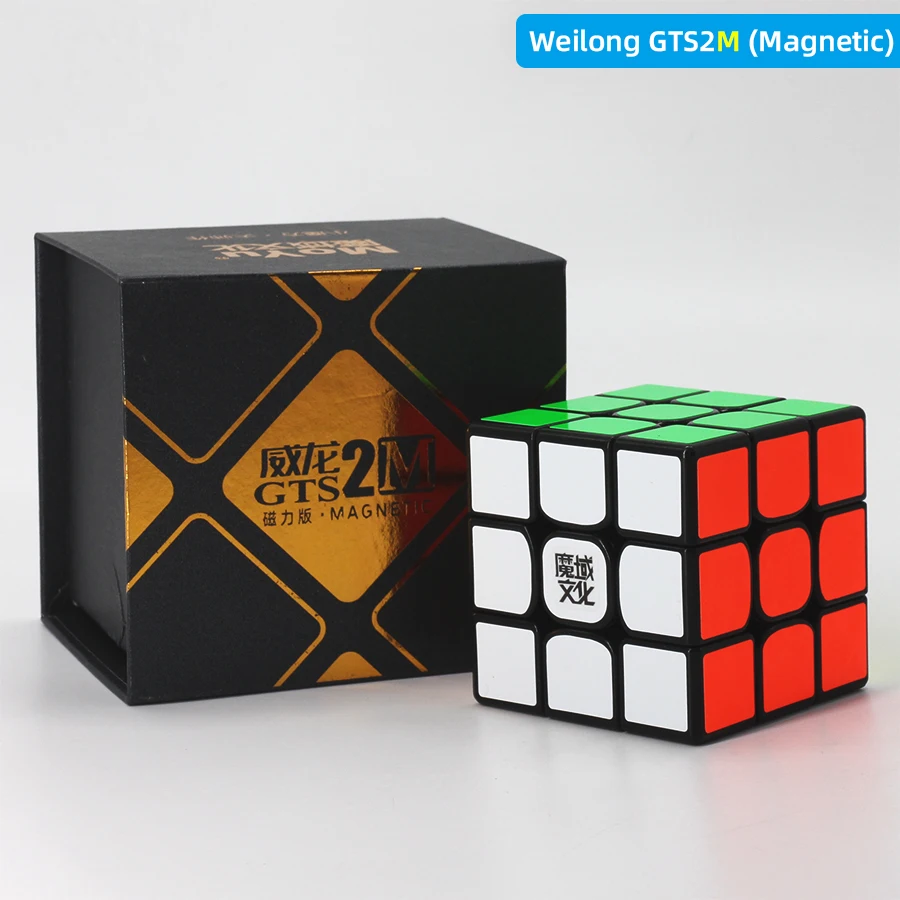 2M-Black(Magnetic) Moyu WeiLong GTS V2 3X3X3 Магнитный куб магические кубики 3x3x3 скоростной куб головоломка Weilong GTS3 M WR M GTS2M для детских игрушек - Цвет: 2M-Black(Magnetic)