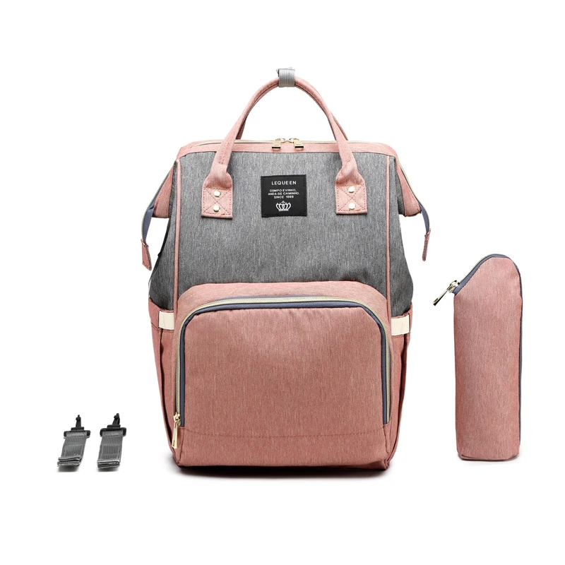 Lequeen Diaper Bag D LEQUEEN пеленка мешок USB Мумия Материнство сумка большая мода кормящих путешествия рюкзак коляска детская сумка уход за ребенком подгузник рюкзак - Цвет: Lequeen Diaper Bag D