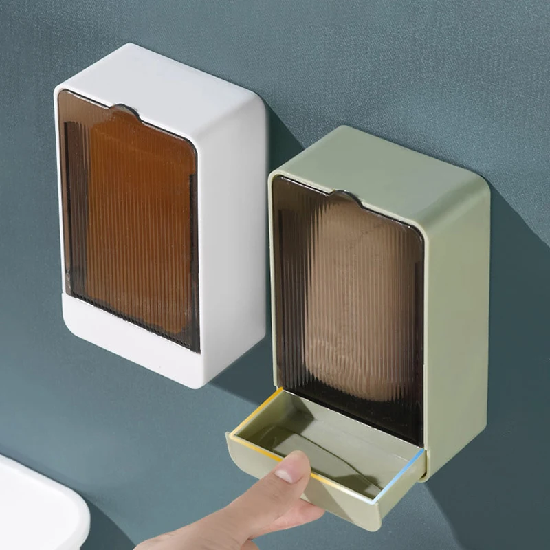 Креативная настенная Коробка для мыла с крышкой двойная сетка сушилка держатель