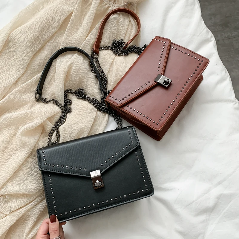 

Western style handbags 2020 new simple chain shoulder messenger bag