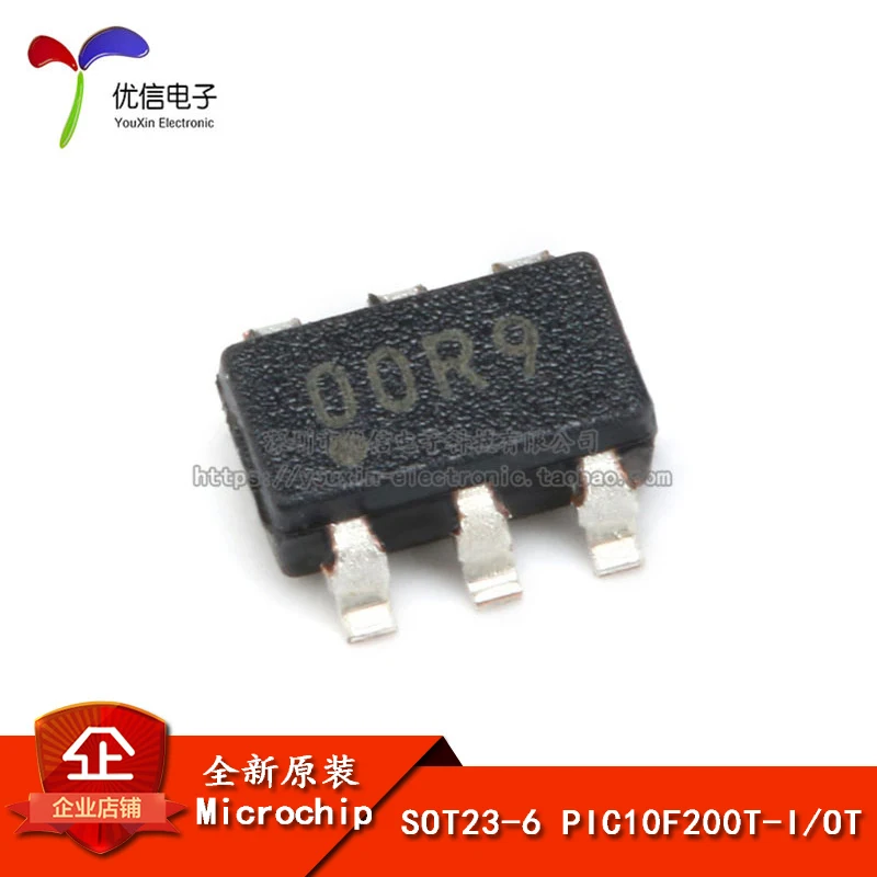 Чип PIC10F200T I/OT (00R9) чип 8 битный флэш памяти микроконтроллера СОТ 23