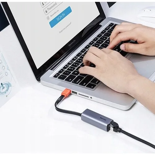 Baseus Steel Cannon Series USB A Ethernet Adapter RJ45 Lan