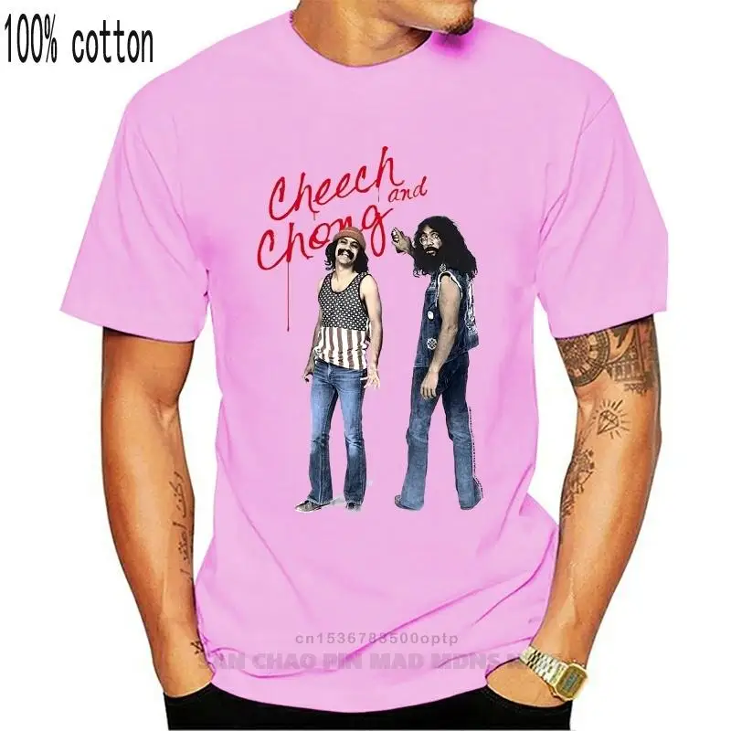 

Tshirt Tops Summer Cool Funny T-shirt Officially Licensed Cheech And Chong 70 Graffiti American Novelty Mens Shirt
