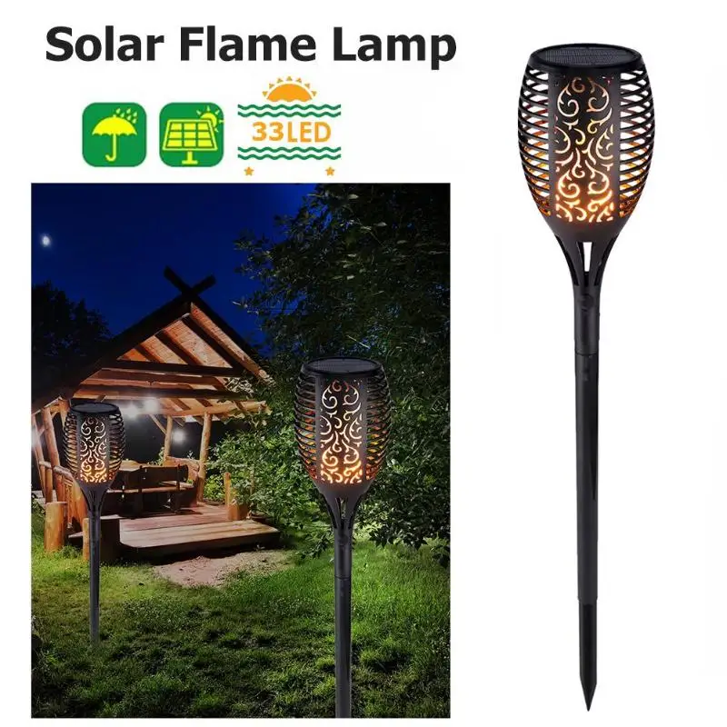 

33/51/96 LED Solar Light Waterproof Flickering Outdoor Garden Solar Light Control Lawn Torch Solar Flame Lamp Landscape Decor
