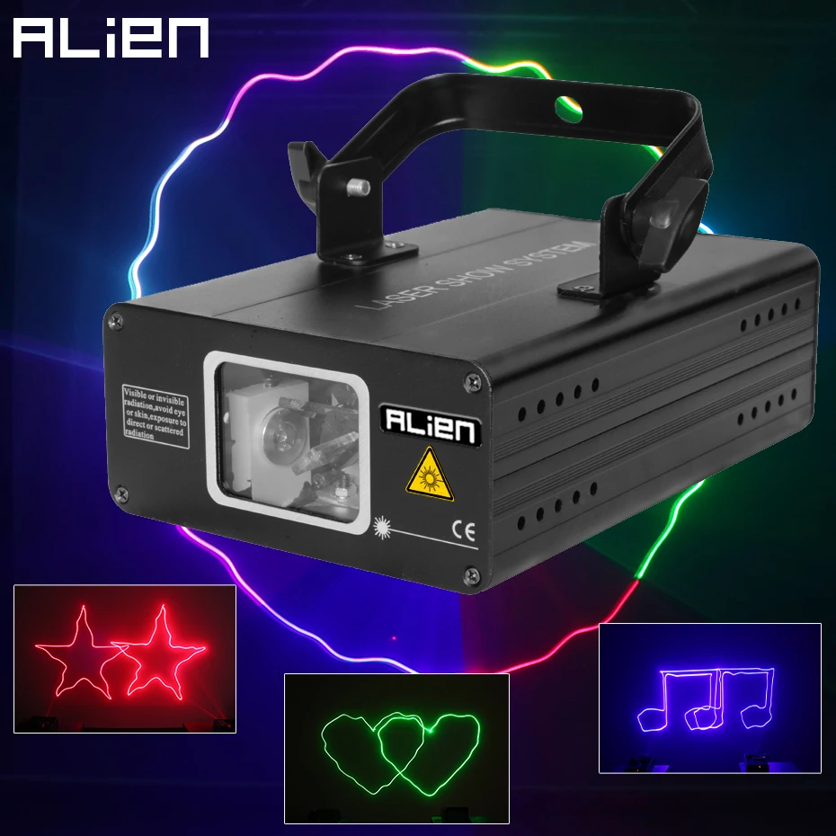 Лазерный луч ALIEN RGB 500 МВт сценический лазерный светильник проектор DMX 512 | Эффект освещения сцены -4000760717165
