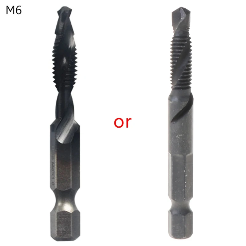 

Hex Thread Spiral Screw Composite Tap Drill Bit M3-M10 High Hardness HSS Rustproof Hole Saw Carbide Drilling Tip Durable Power H