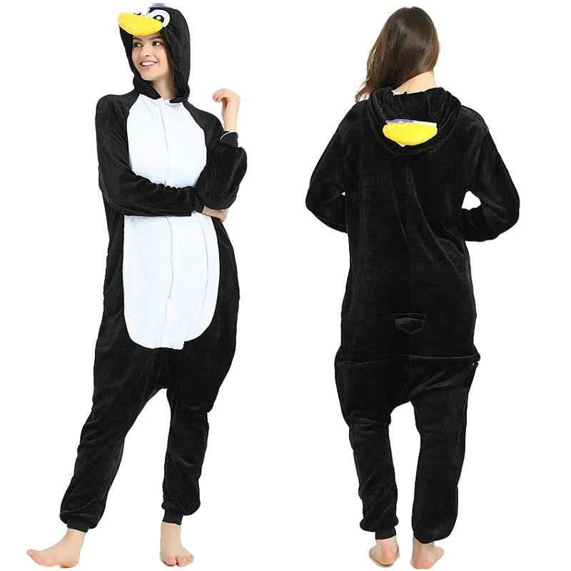 

Women Autumn Winter Loungewear Flannel Hooded Cartoon Romper Thicken and Fluff One-piece Pajamas Plus Size S M L XL