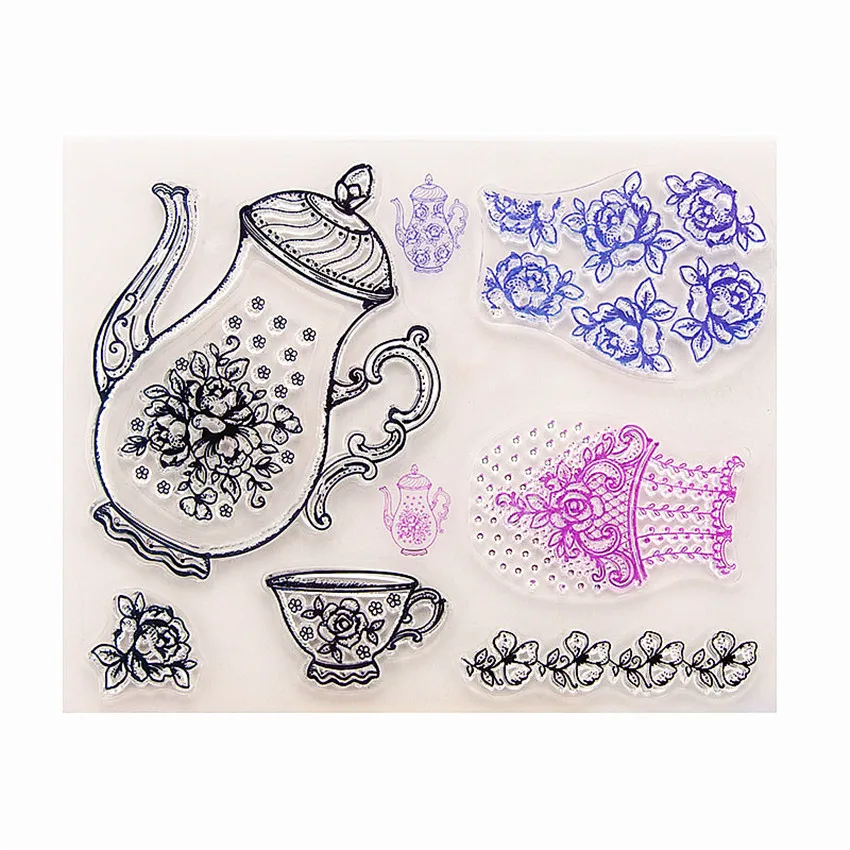 14*18 см зеркальные прозрачные штампы в виде птичьей клетки/Силиконовые пломбы