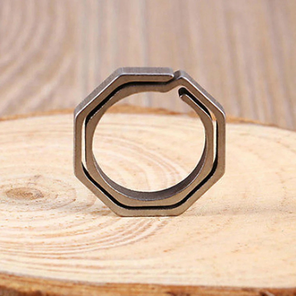 Подарок на день рождения 20 мм титановый брелок для ключей EDC TC4 медный ручной