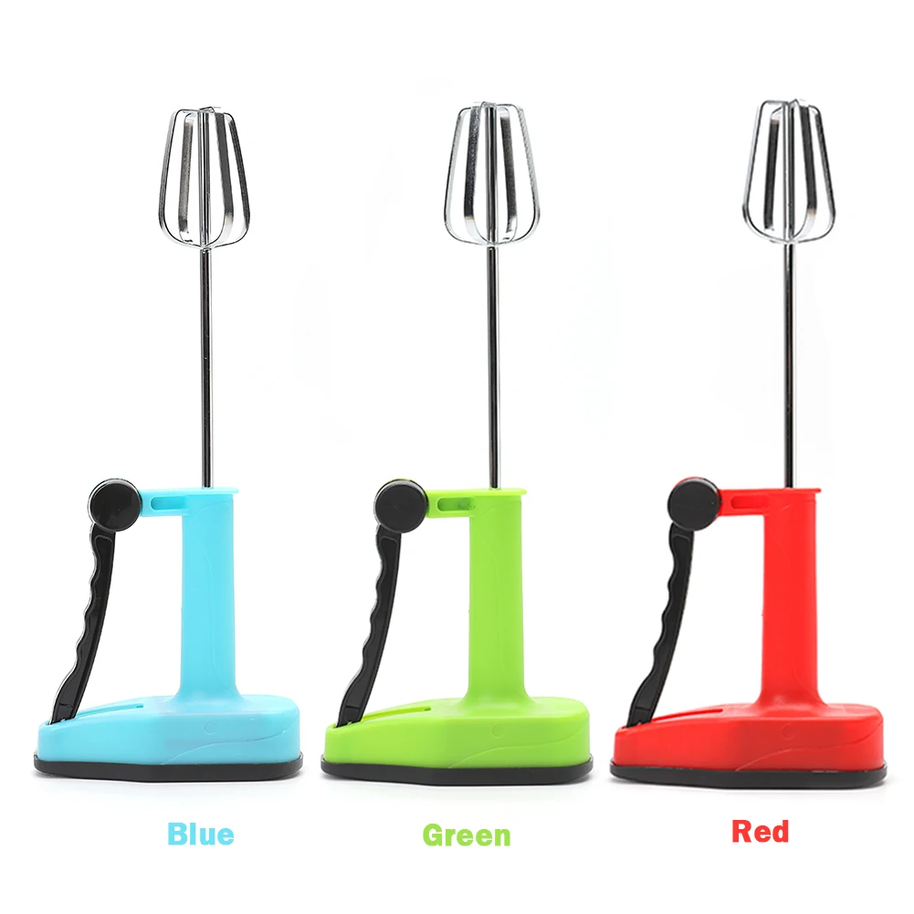 

Semi-Automatic Handheld Egg Frother Labor-Saving Anti-Slip Handle Small Kitchen Milk Whisk Mixer Lightweight Egg Beater