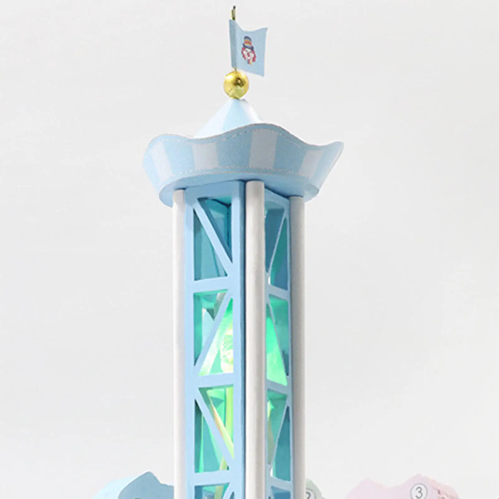 

Amusement Park Toy with LED Lights Need 2 AAA Batteries Equipped with Battery Switch Building Blocks for Improving Creativity