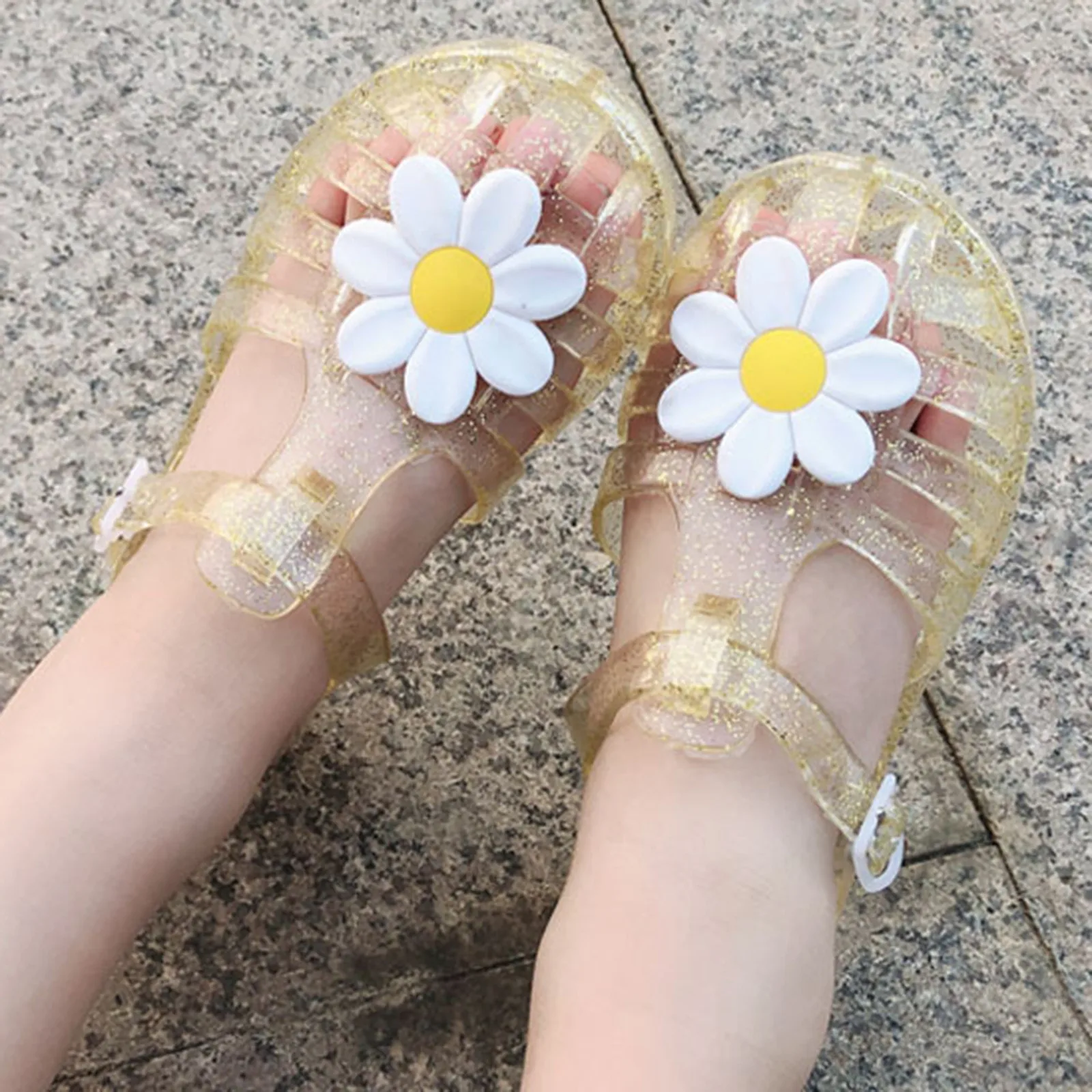 

Daisy Print Party Shoes Children Baby Kids Girls Summer Solid Beach Flowers Sandals Princess Shoes buty dla dziewczynki