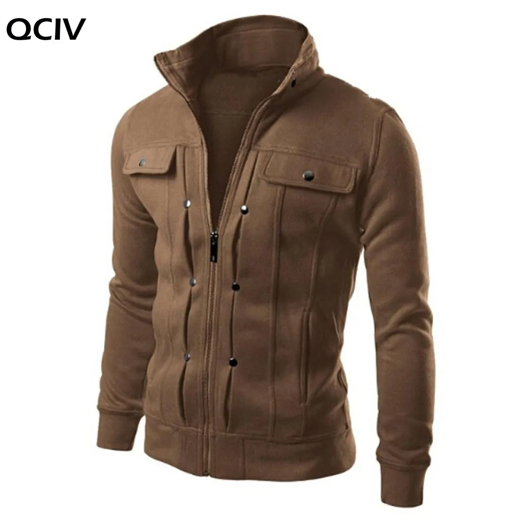 

Mens Coat Jacket Autumn Winter Warm Fashion Designed Lapel Cardigan Solid Color Slim Fit Streetwear Men Bomber Jackets Coat