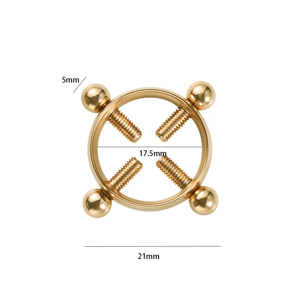 1 Pair Stainless Steel Round Non Piercing Nipple Ring Shield Body Jewelry Clamps Adult Game for Women | Украшения и аксессуары