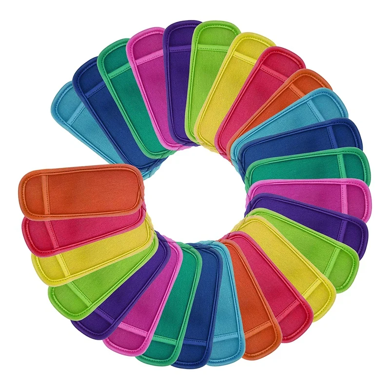 

27 Pack in Ice Sleeves Reusable Popsicle Holders Popsicle Bags Freezer Anti Freezing Ice Holders