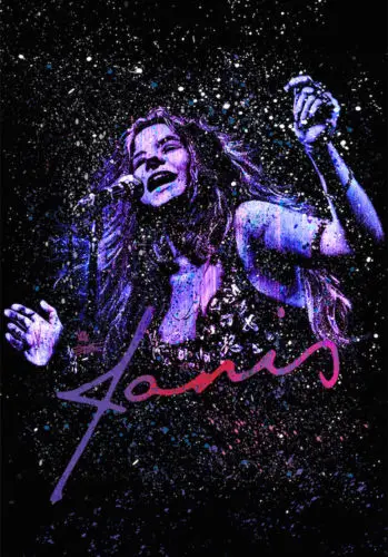 Шелковый постер JANIS JOPLIN с рисунком брызг, Настенный декор, комнатная краска 24x36 дюймов