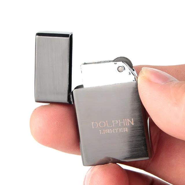 Мини квадратная газовая зажигалка с дозаправкой модные сигареты металлические
