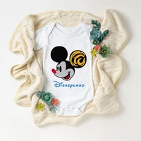 hot sale new summer baby clothes short sleeve cute disney cartoon mickey print bodysuit newborn lovely romper jumpsuit for baby