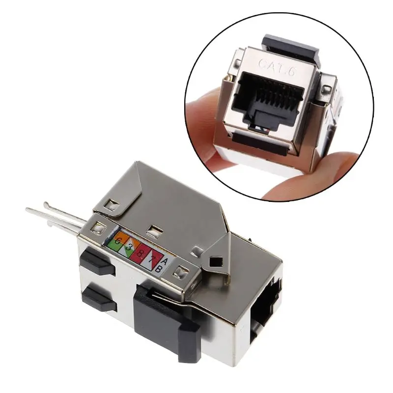 1 шт. RJ45 Keystone Cat6 экранированный FTP медный сплав UTP сетевой модуль Jack разъем адаптер